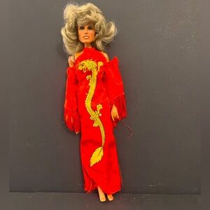 Farrah Fawcett Vintage Doll in original Red Dragon Dress